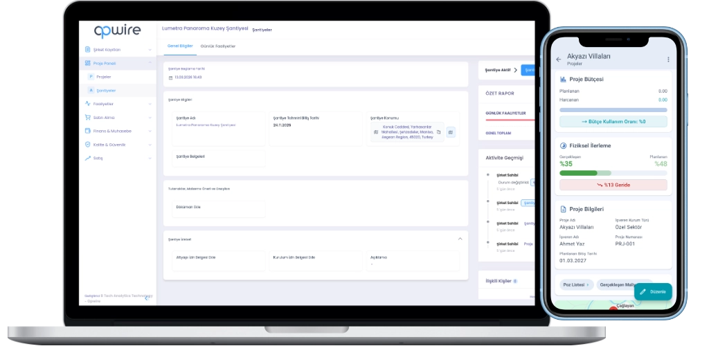 saha ve mobil santiye yonetimi